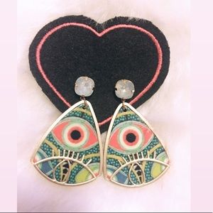 Evil eye protection dangle earrings brand new